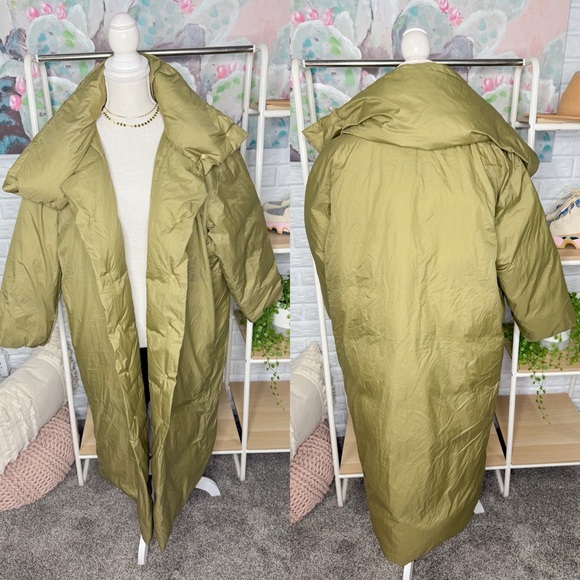 JNBY Jackets & Blazers - JNBY New Smooth Outside Quilt Down Coat Olive (S)